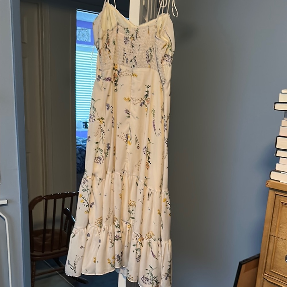 Showpo Cream Ruffled Tiered Maxi Dress for Wedding Guest - Picture 7 of 7